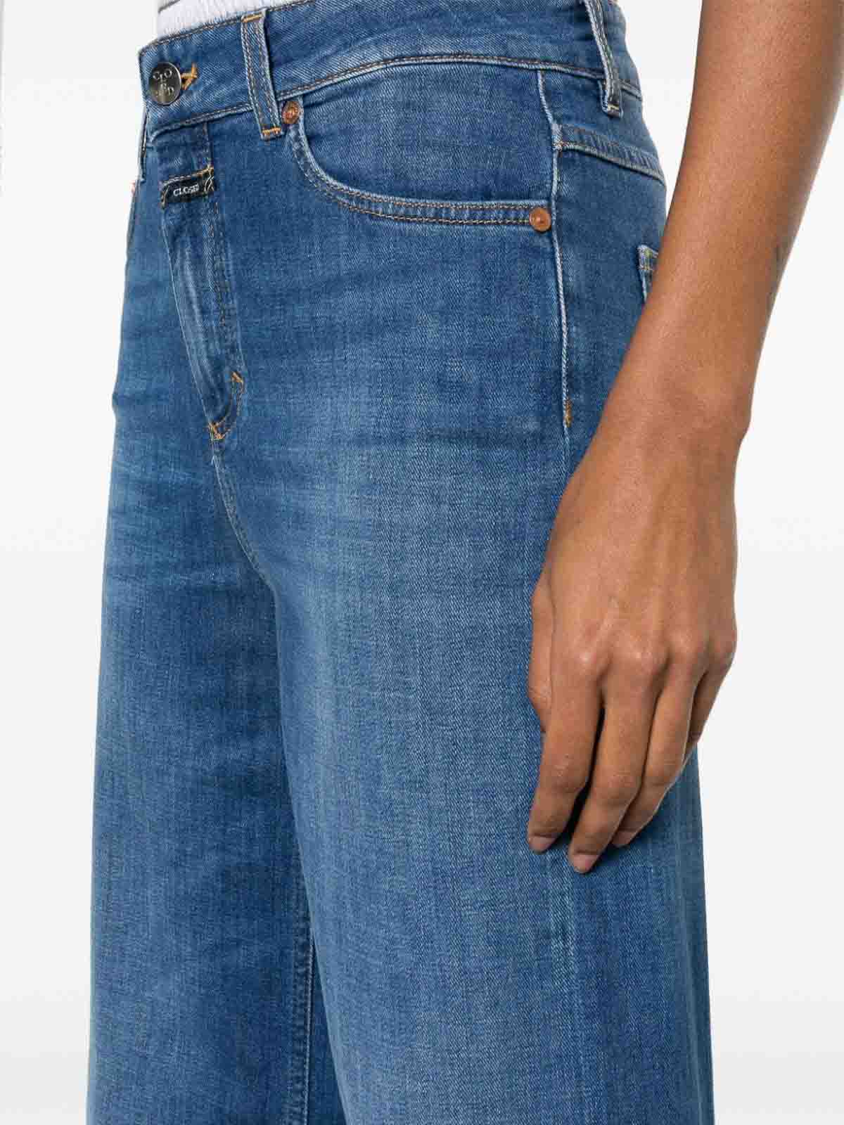 Shop Closed Flared Denim Jeans In Blue