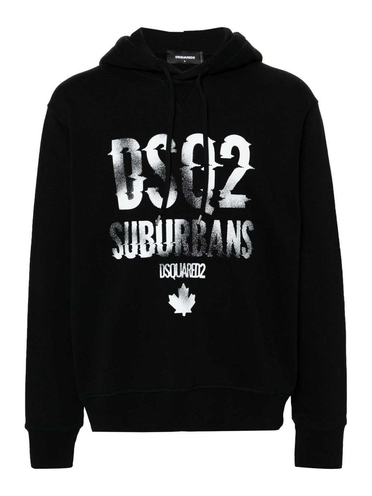 Dsquared2 logo-print cotton hoodie - Black
