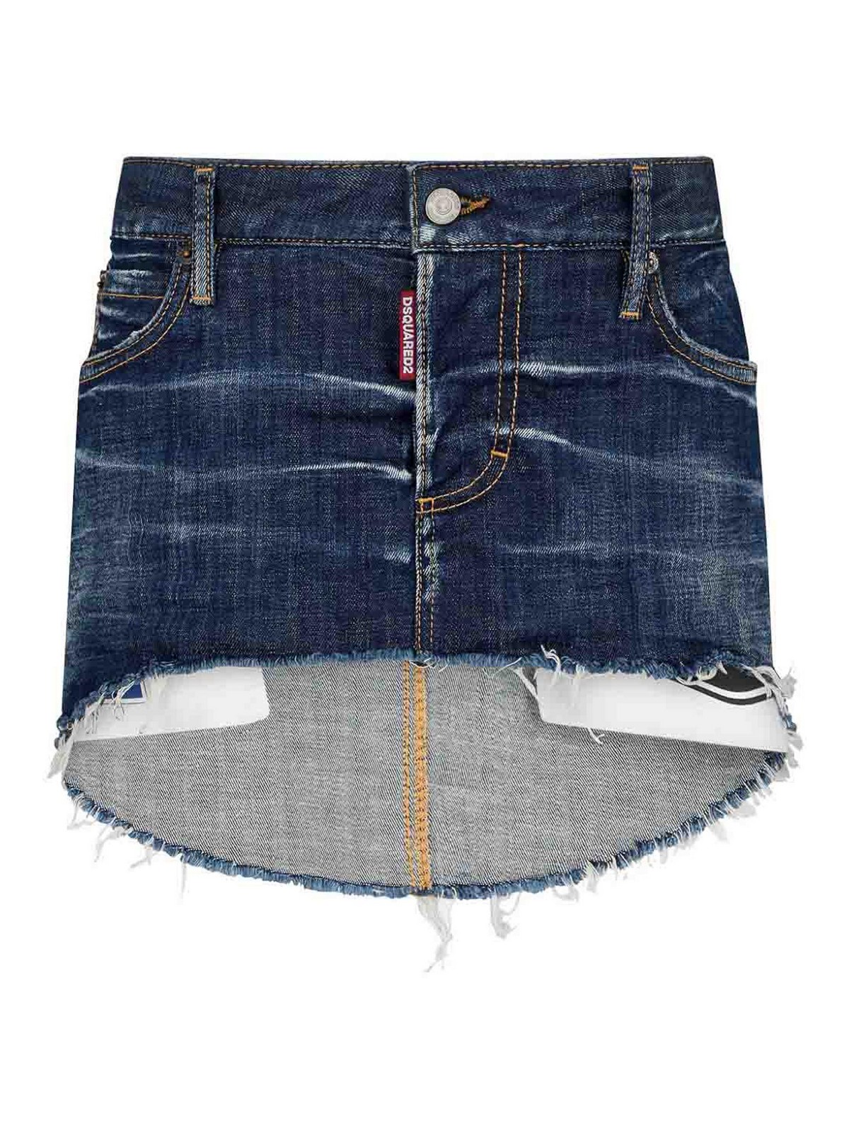 Shop Dsquared2 Denim Mini Skirt
