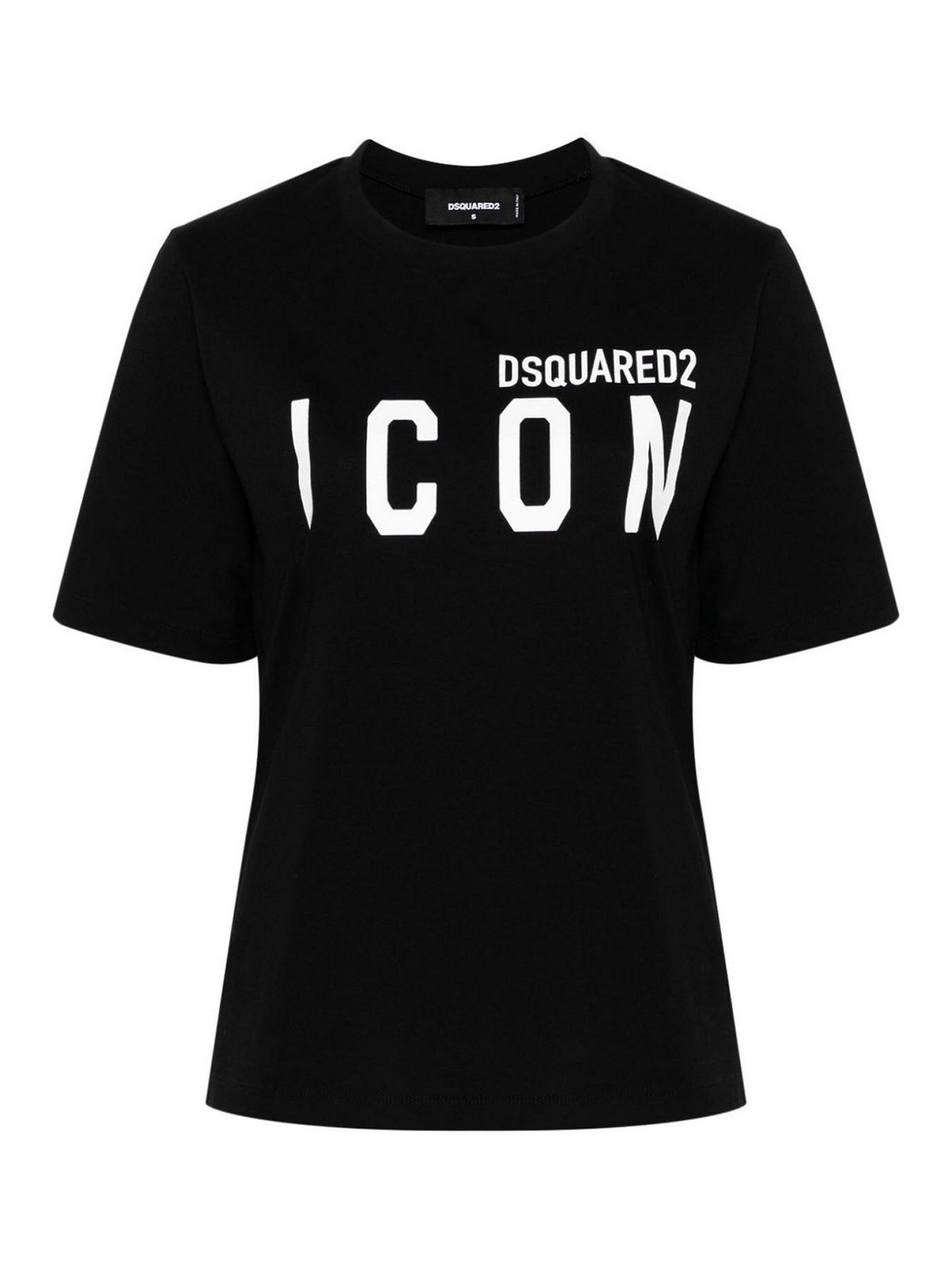 Shop Dsquared2 Icon Forever Cotton T-shirt In Black