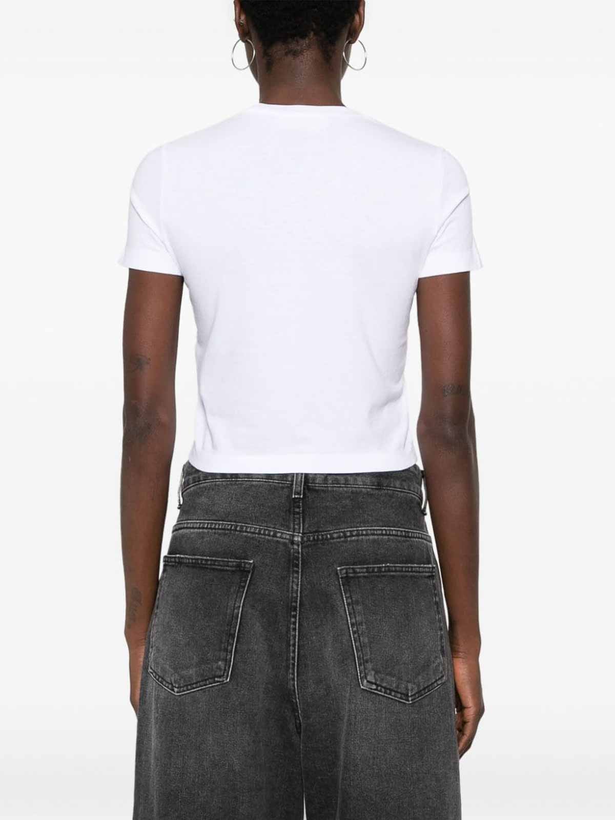 Shop Dsquared2 Be Icon Mini Cotton T-shirt In White