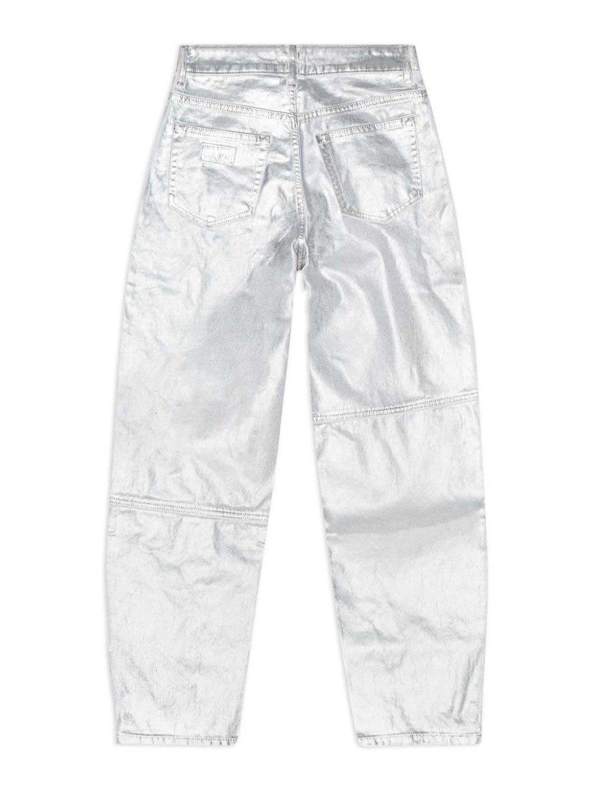 Shop Ganni Jeans Boot-cut - Blanco In White