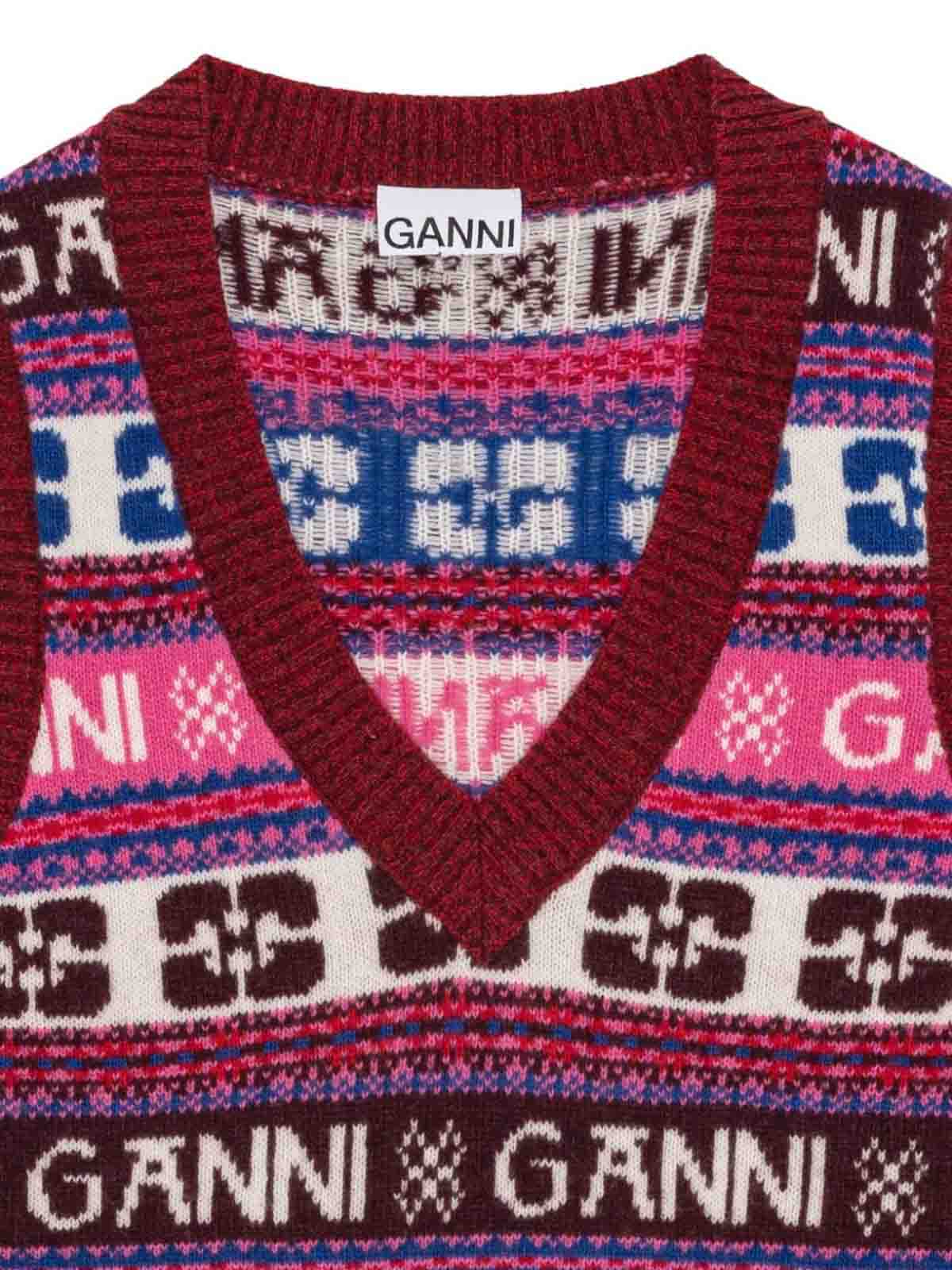 Ganni ベスト - マルチカラー - レディース|K2121999
