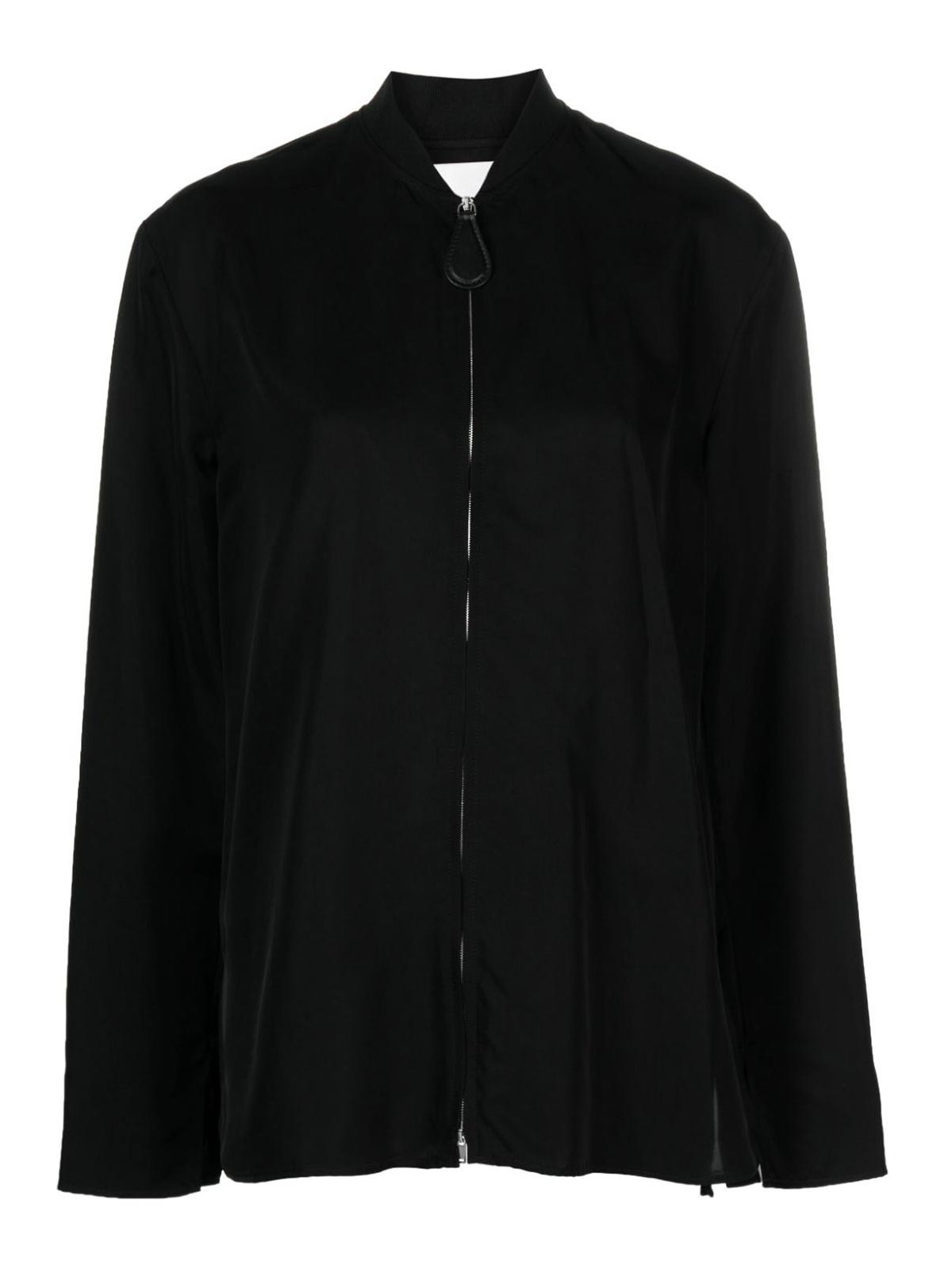 Shop Jil Sander Zipped Shirt In Black