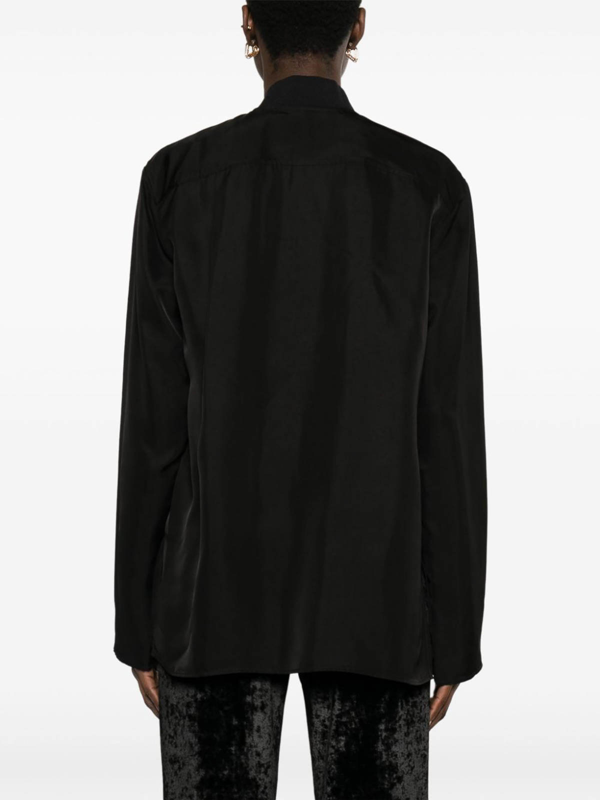 Shop Jil Sander Zipped Shirt In Black