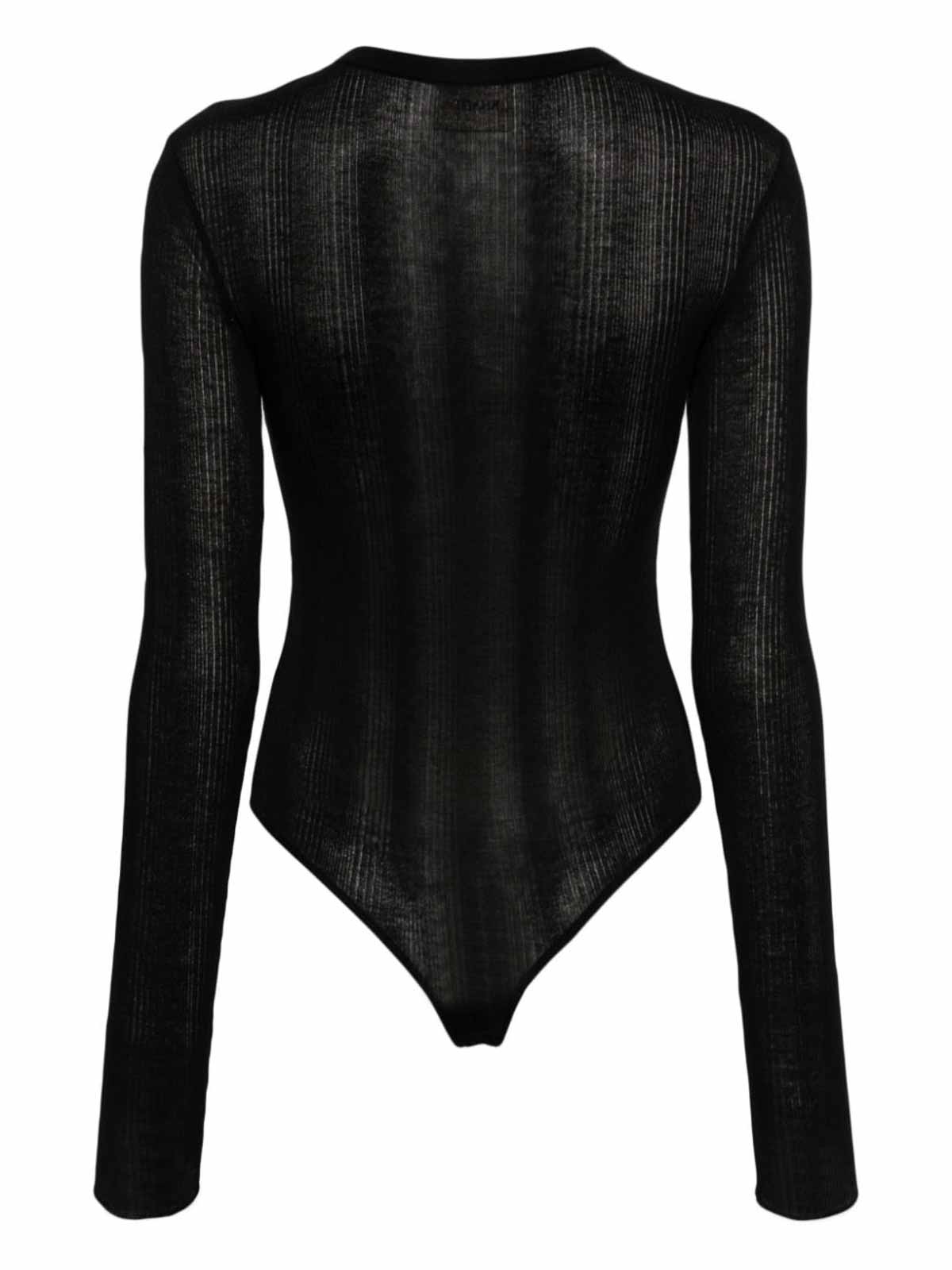 Shop Khaite Janelle Cotton Bodysuit In Black