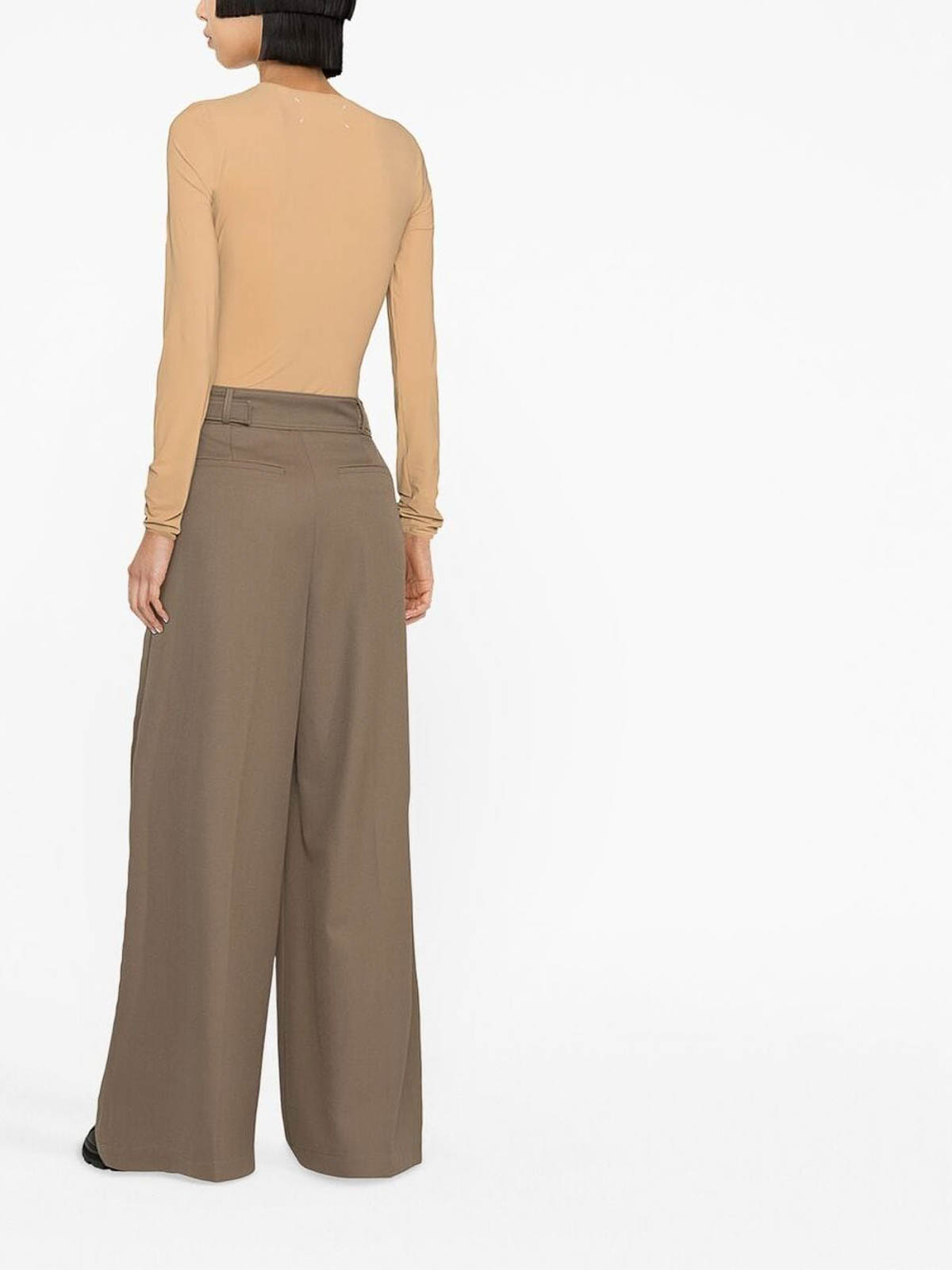 Shop Maison Margiela Top - Beis In Beige