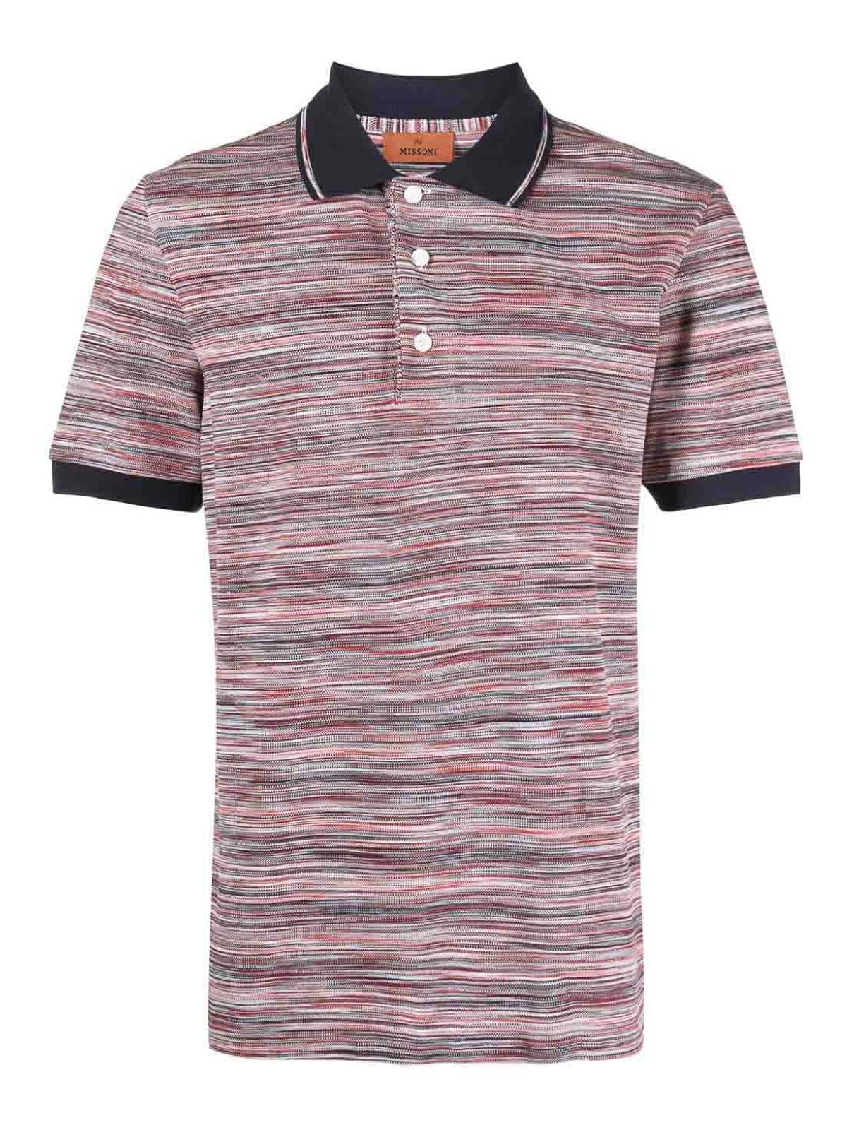 Shop Missoni Tie-dye Print Cotton Polo Shirt In Rojo