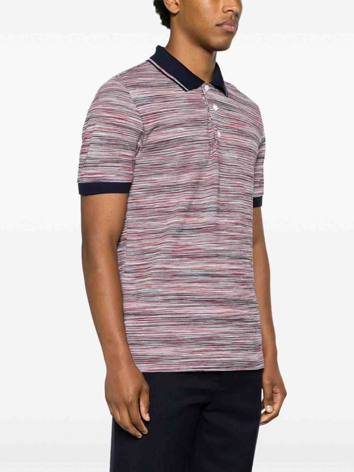 Shop Missoni Tie-dye Print Cotton Polo Shirt In Rojo