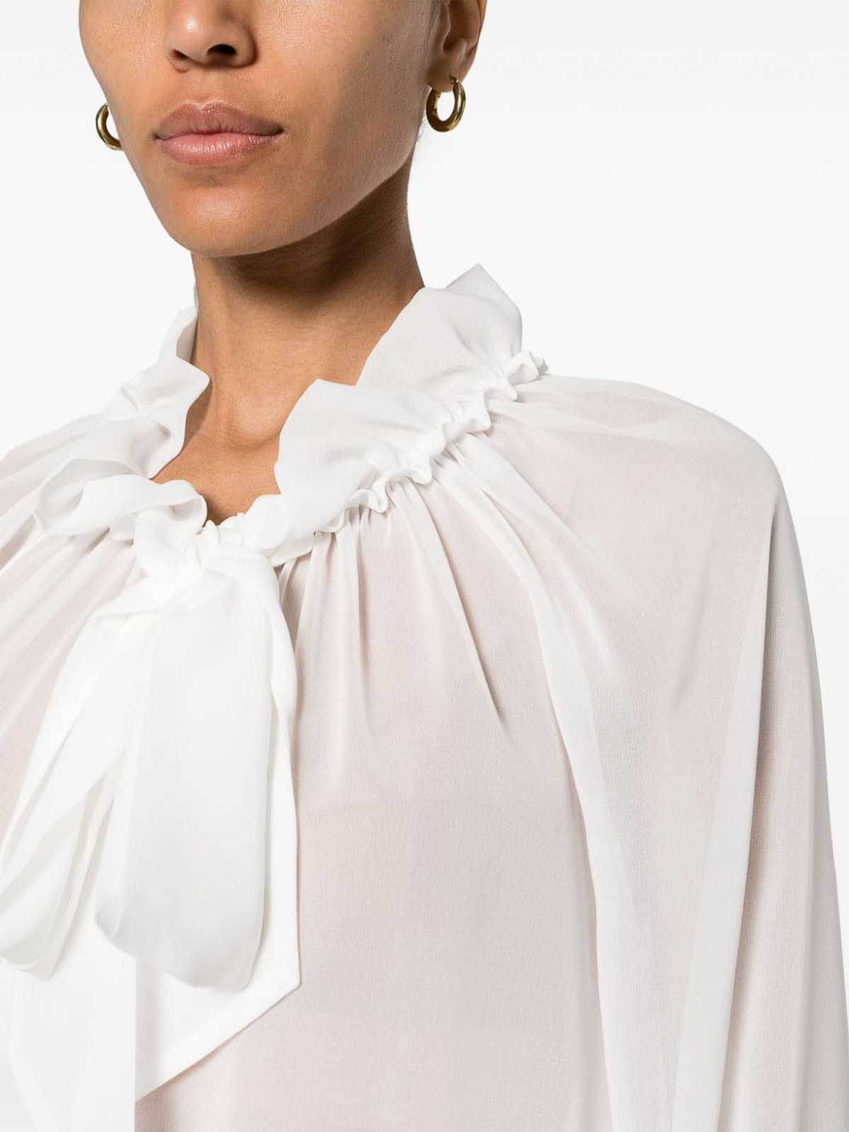 Shop P.a.r.o.s.h Georgette Blouse In Blanco