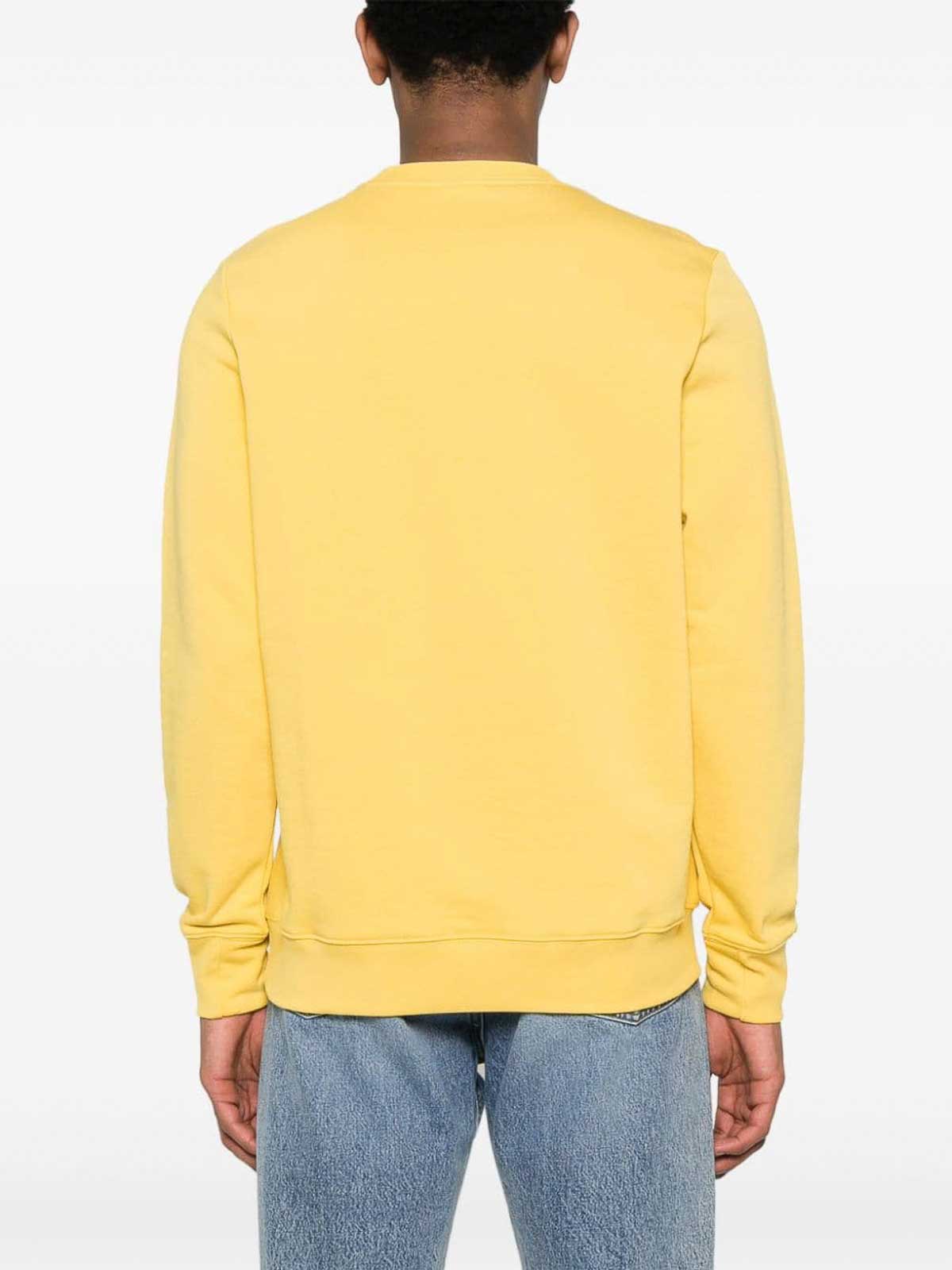Shop Ps By Paul Smith Zebra Logo Cotton Sweatshirt In Yellow
