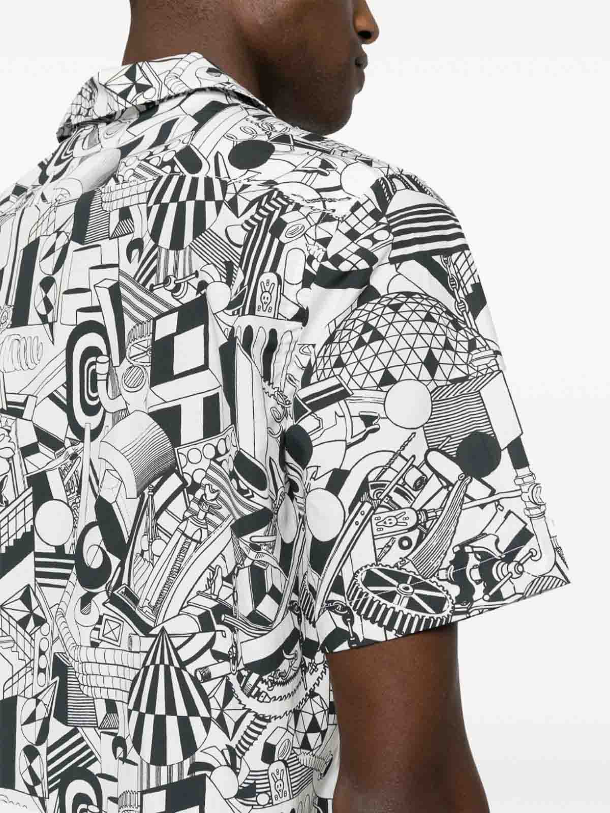 Shop Ps By Paul Smith Printed Casual Shirt In White