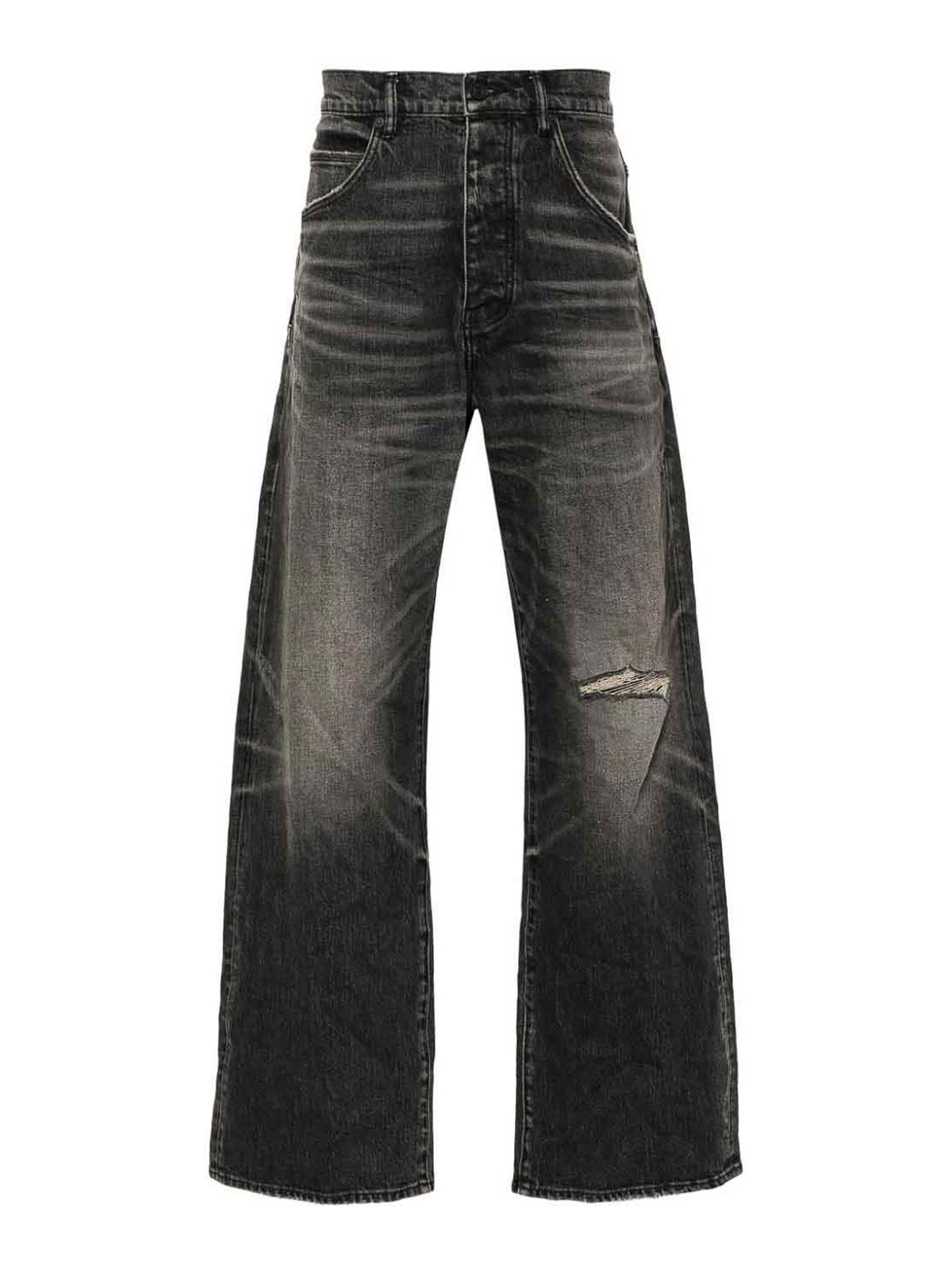 Shop Purple Brand Wide-leg Denim Jeans In Negro