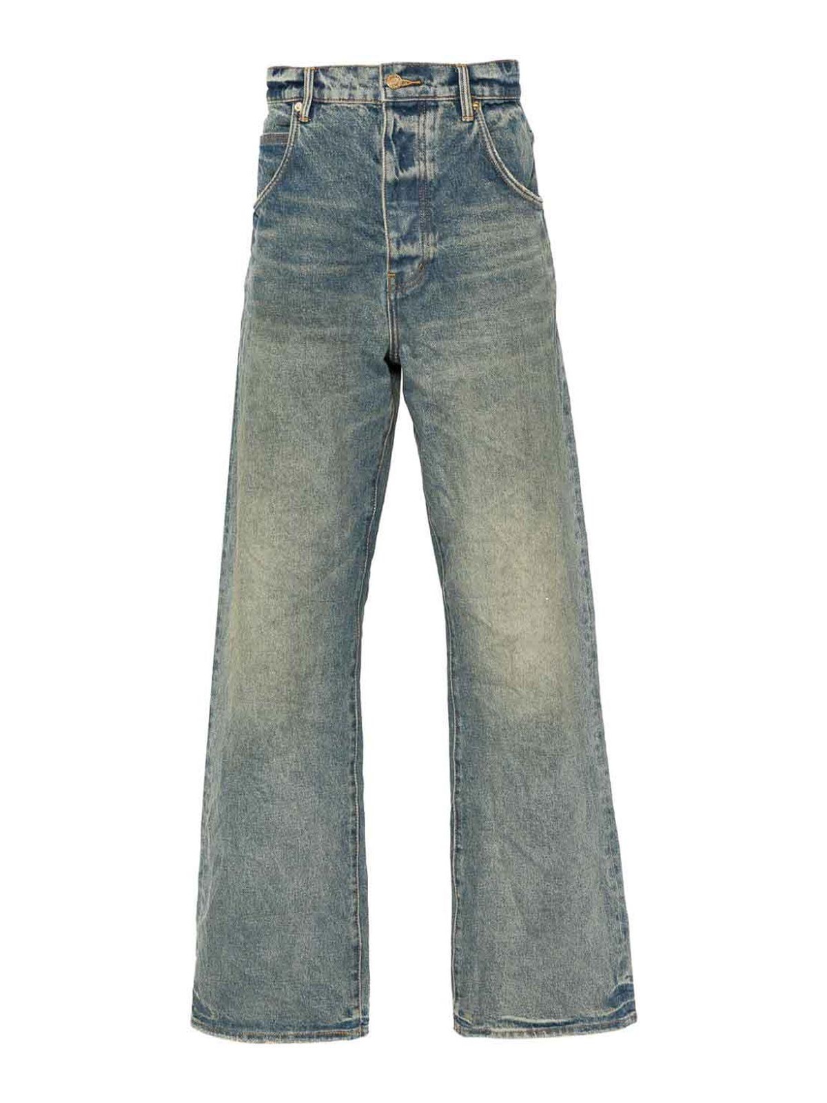 Shop Purple Brand Relaxed Fit Denim Jeans In Azul