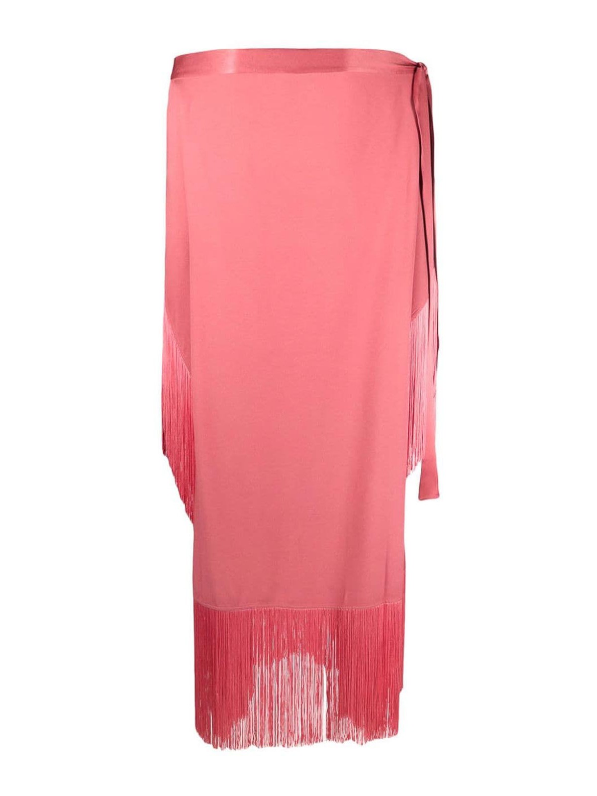 Shop Taller Marmo Aarons Fringed Crepe Caftan In Nude & Neutrals