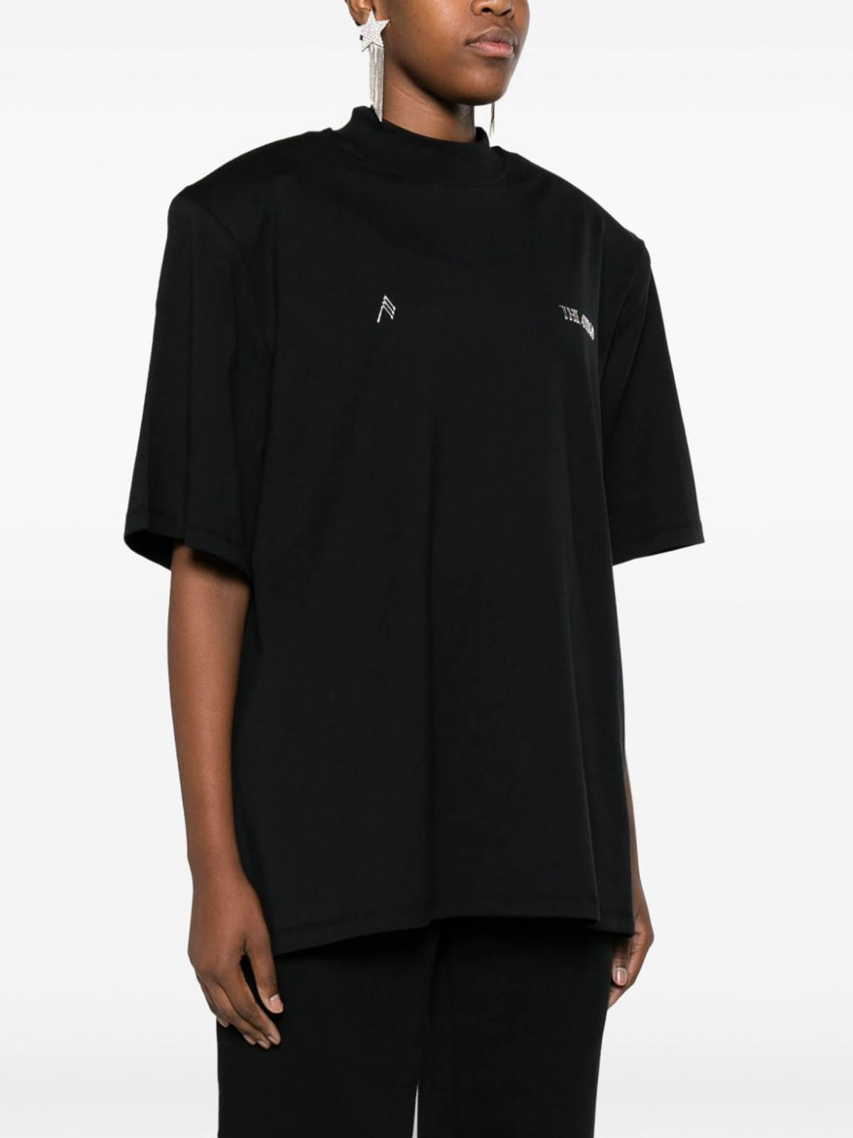 Shop Attico Kilie Cotton T-shirt In Black