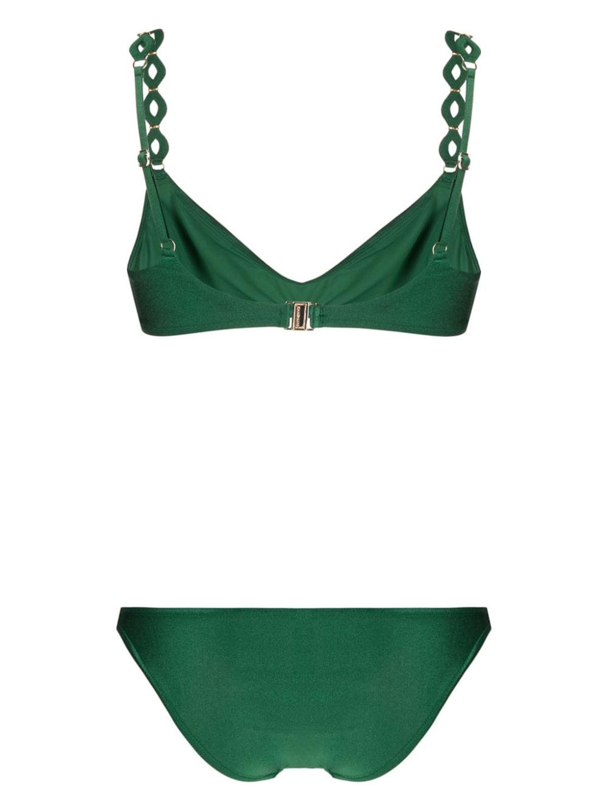 Shop Zimmermann Diamond Trim Bikini Set In Verde