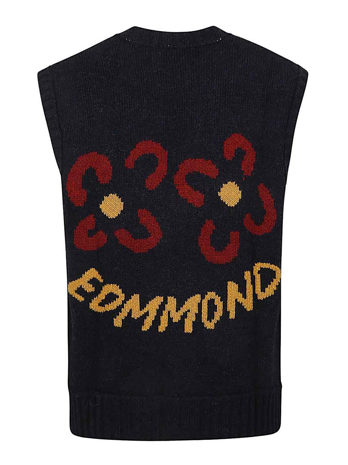 Shop Edmmond Studios Argyle Wool Vest In Blue