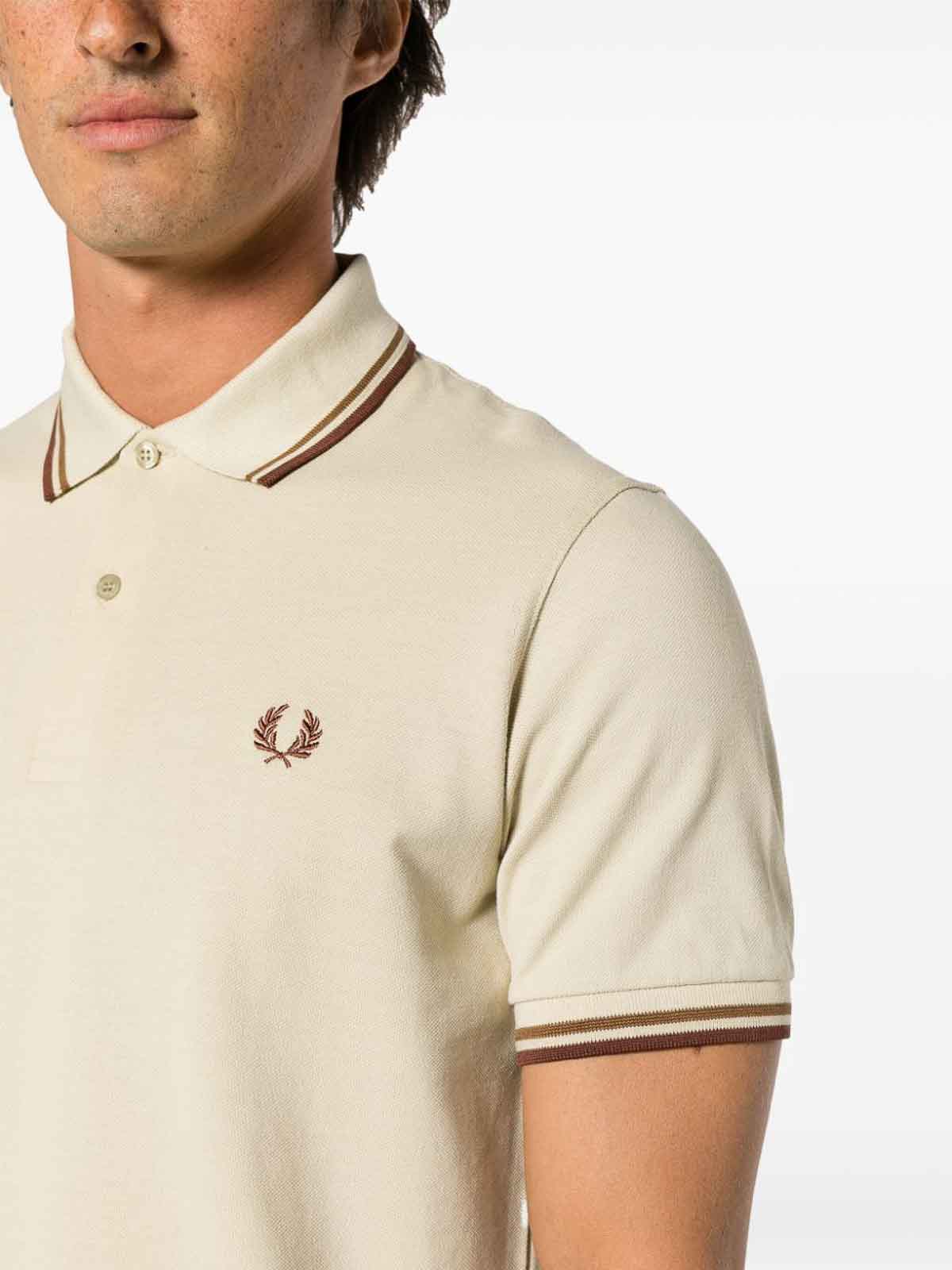 FRED PERRY ポロシャツ M ベージュ Fred Perry ポロシャツ - ベージュ - ベージュ | M12T23