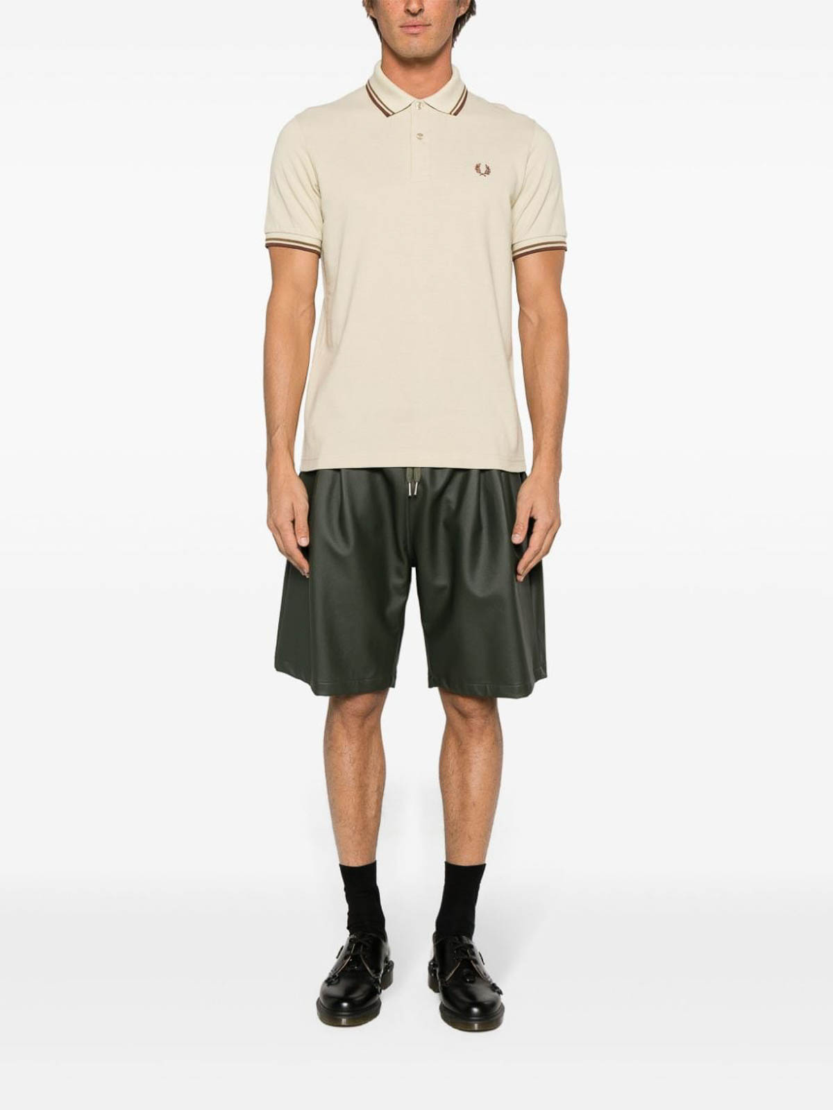 FRED PERRY ポロシャツ M ベージュ Fred Perry ポロシャツ - ベージュ - ベージュ | M12T23