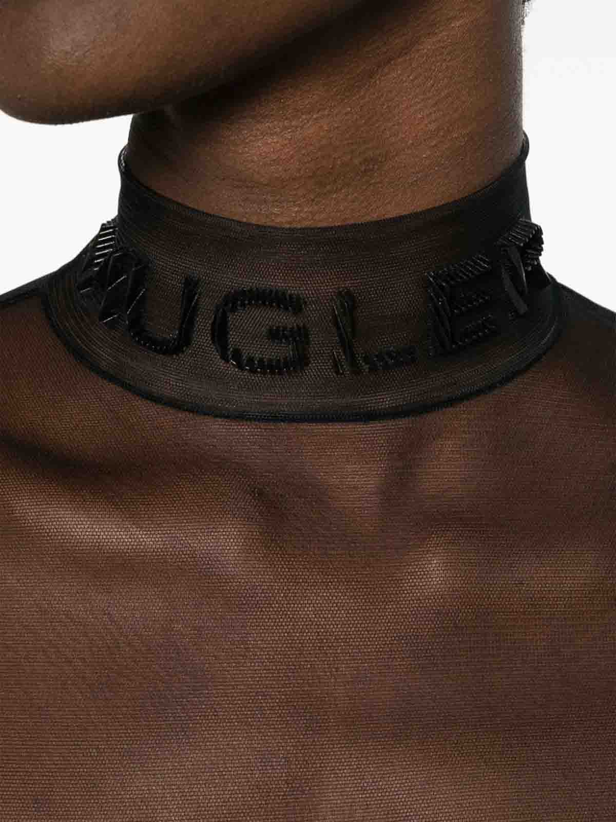 Shop Mugler Illusion Shaping Bodysuit In Negro