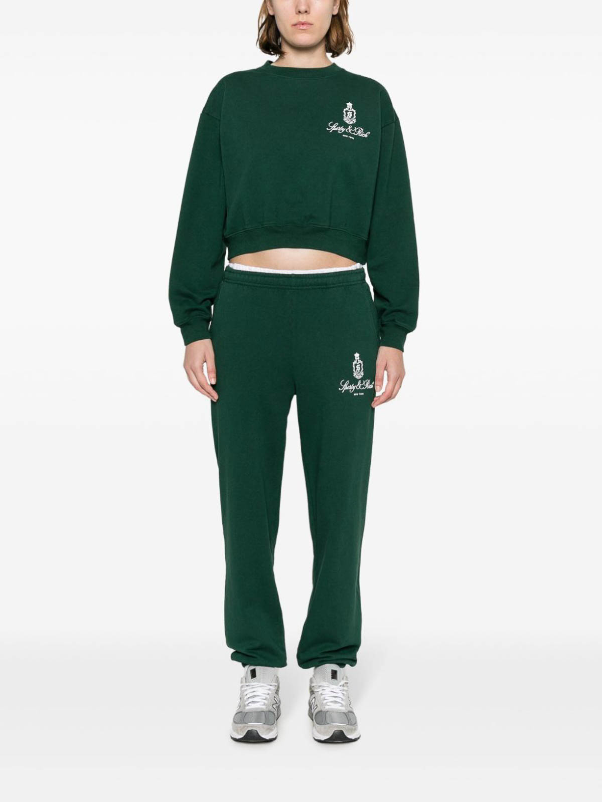 ★Sporty & Rich★ Tank Crop Crew Neck Forest CRAW2371FO Sporty & Rich Tank cropped crewneck - Green - Women