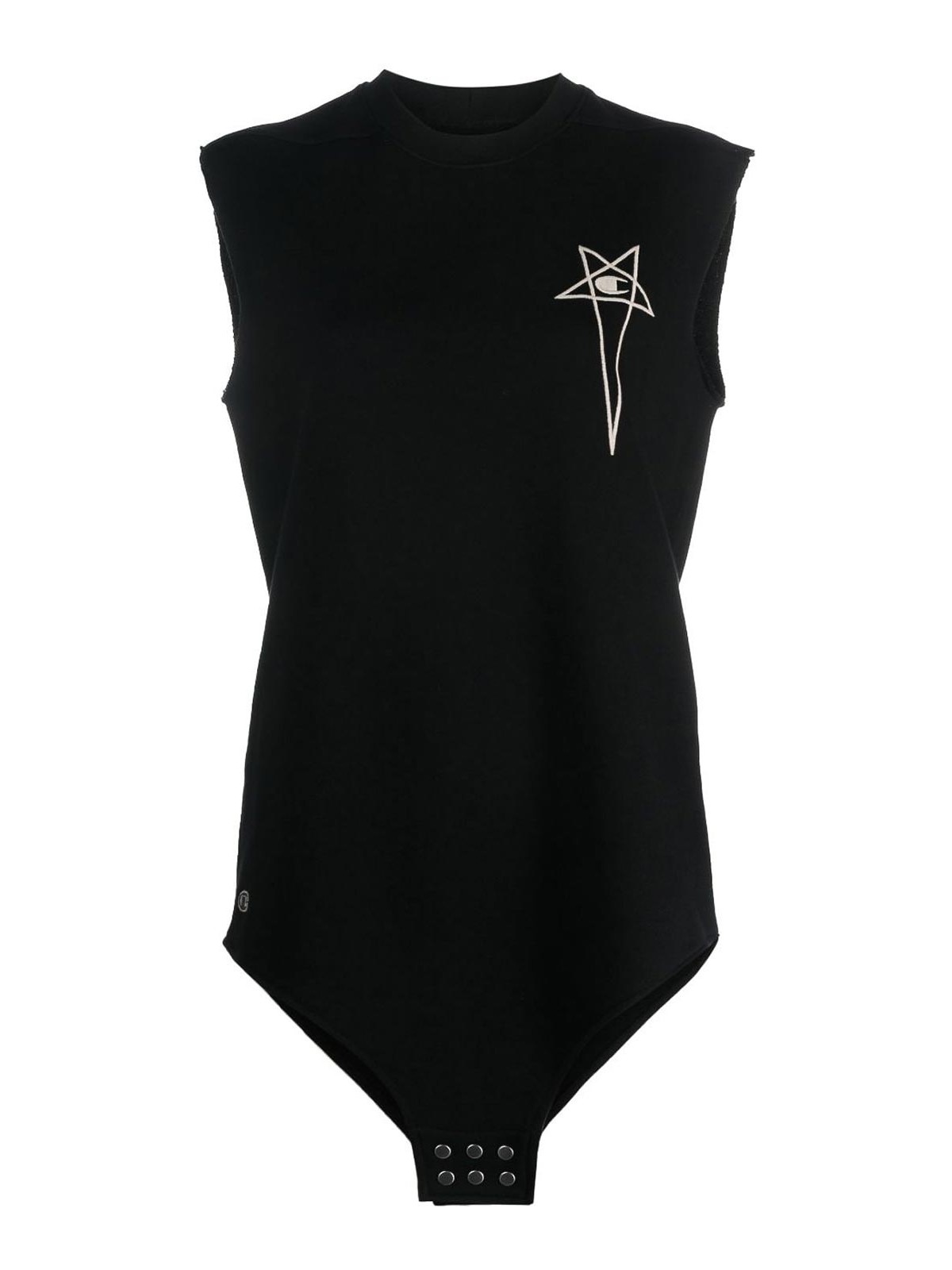 Shop Rick Owens Logo Bodysuit In Black