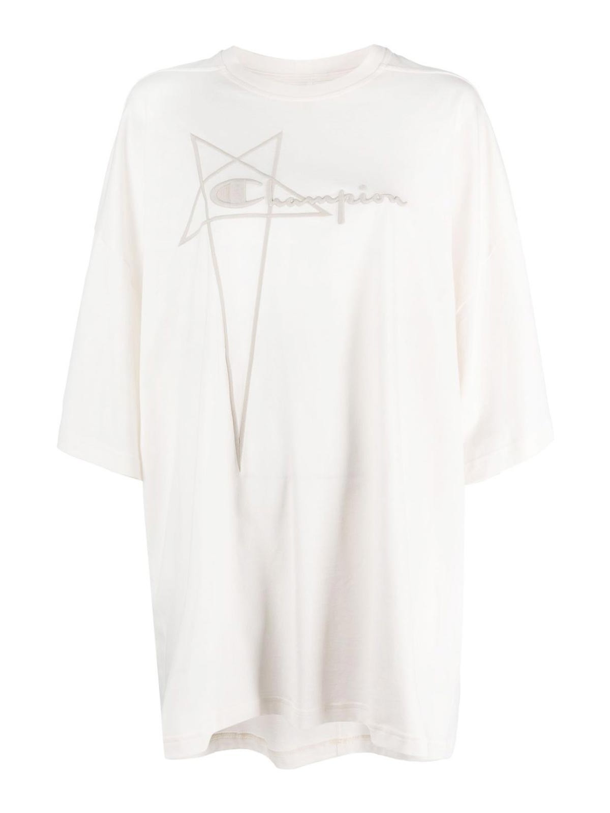 Rick Owens Logo Cotton T-shirt In White