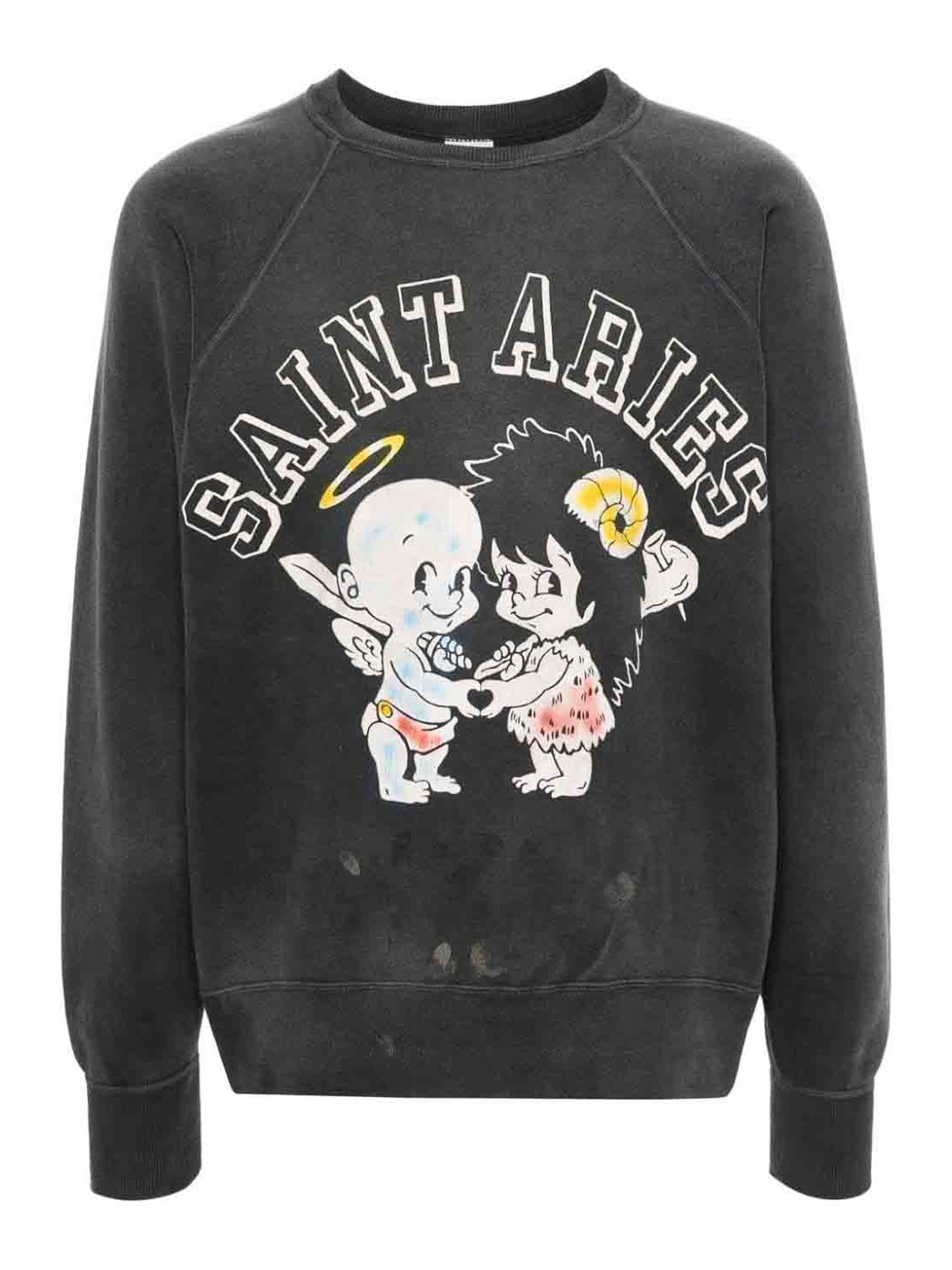 スウェット・トレーナー SAINT MXXXXXX Saint Aries printed cotton sweatshirt Saint Mxxxxxx Aries Saint Aries Printed Cotton-jersey