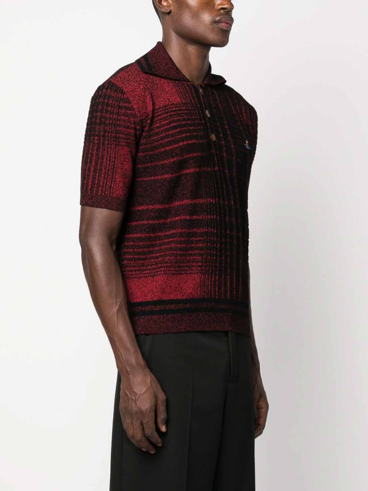 Shop Vivienne Westwood Logo Checked Polo Shirt In Red