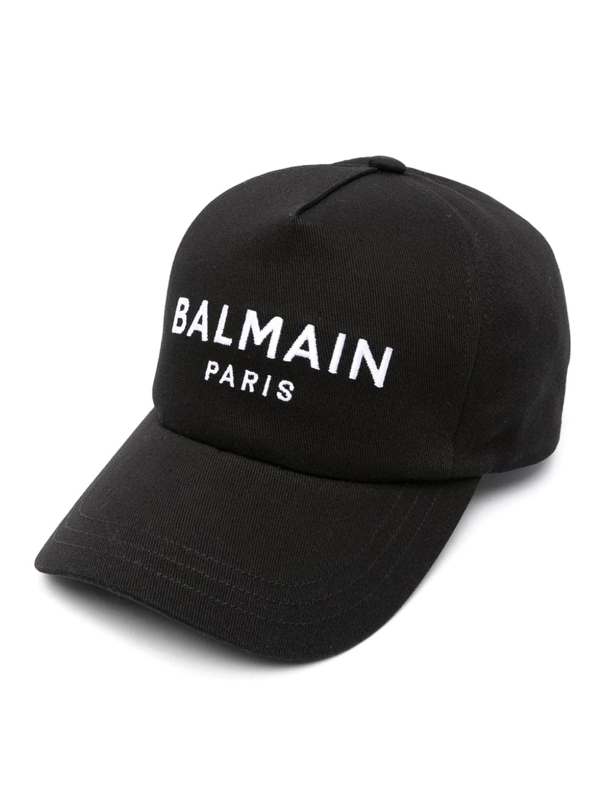 Shop Balmain Logo Baseball Cap In Negro