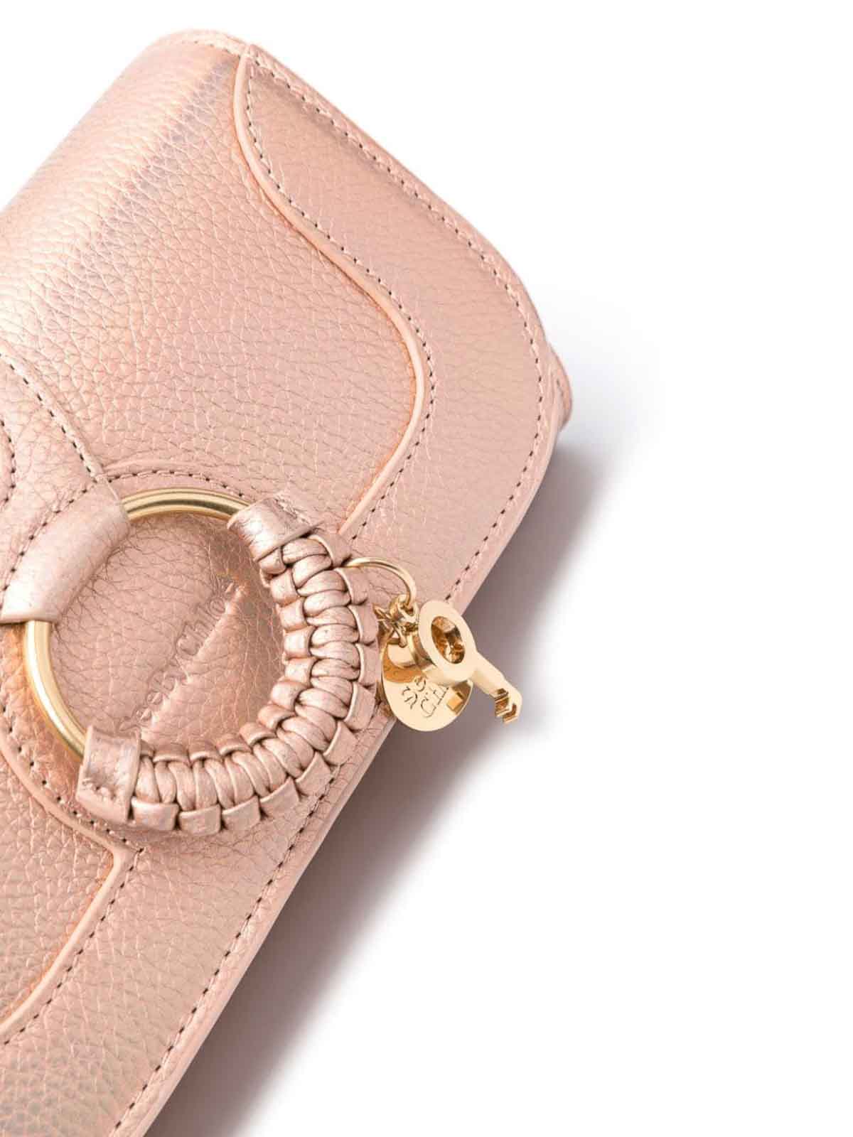 Shop See By Chloé Hana Leather Wallet On Chain In Pink