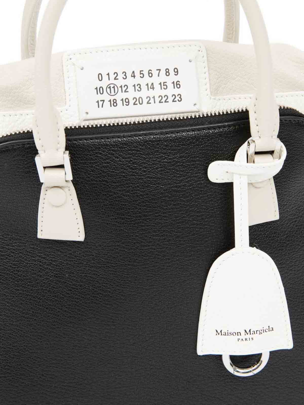 Shop Maison Margiela 5ac Classique Mini Leather Handbag In Negro