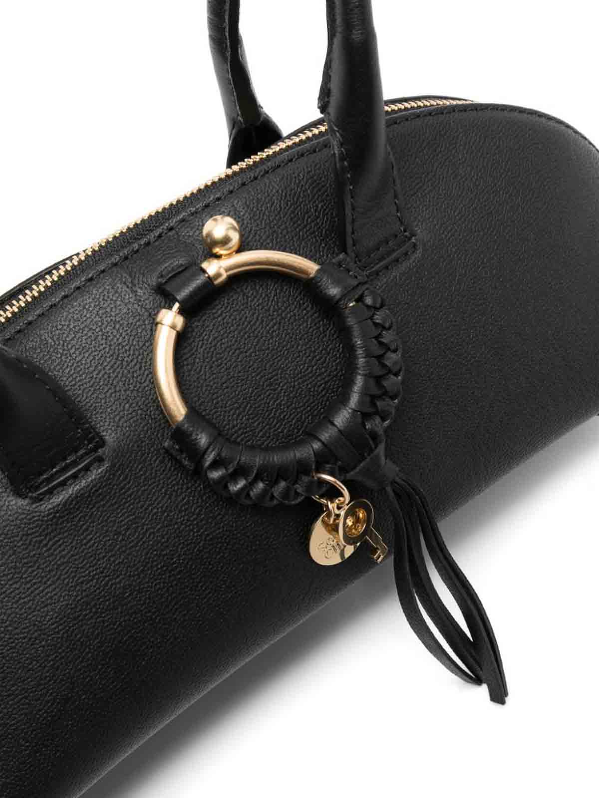 Shop See By Chloé Joan Leather Shoulder Bag In Black