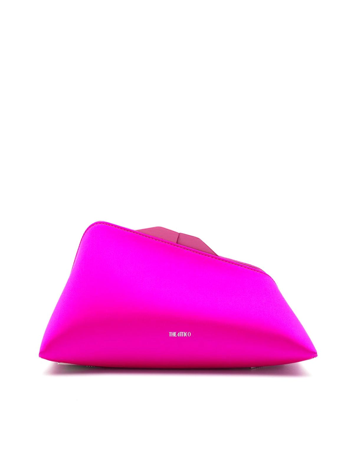 Shop Attico 830 Pm Satin Clutch Bag In Multicolour
