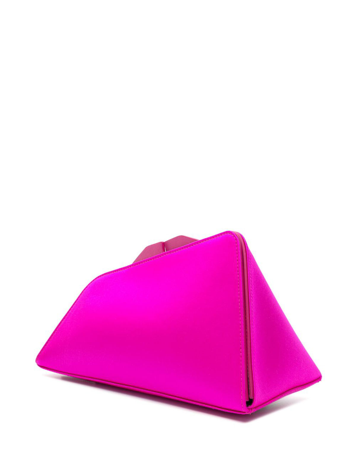 Shop Attico 830 Pm Satin Clutch Bag In Multicolour