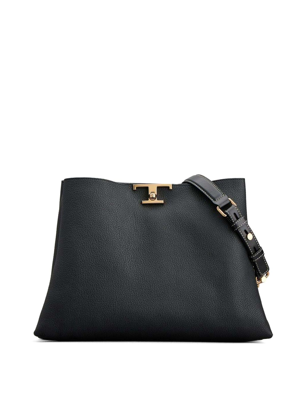 Tod's T Timeless Leather Shoulder Bag In Negro