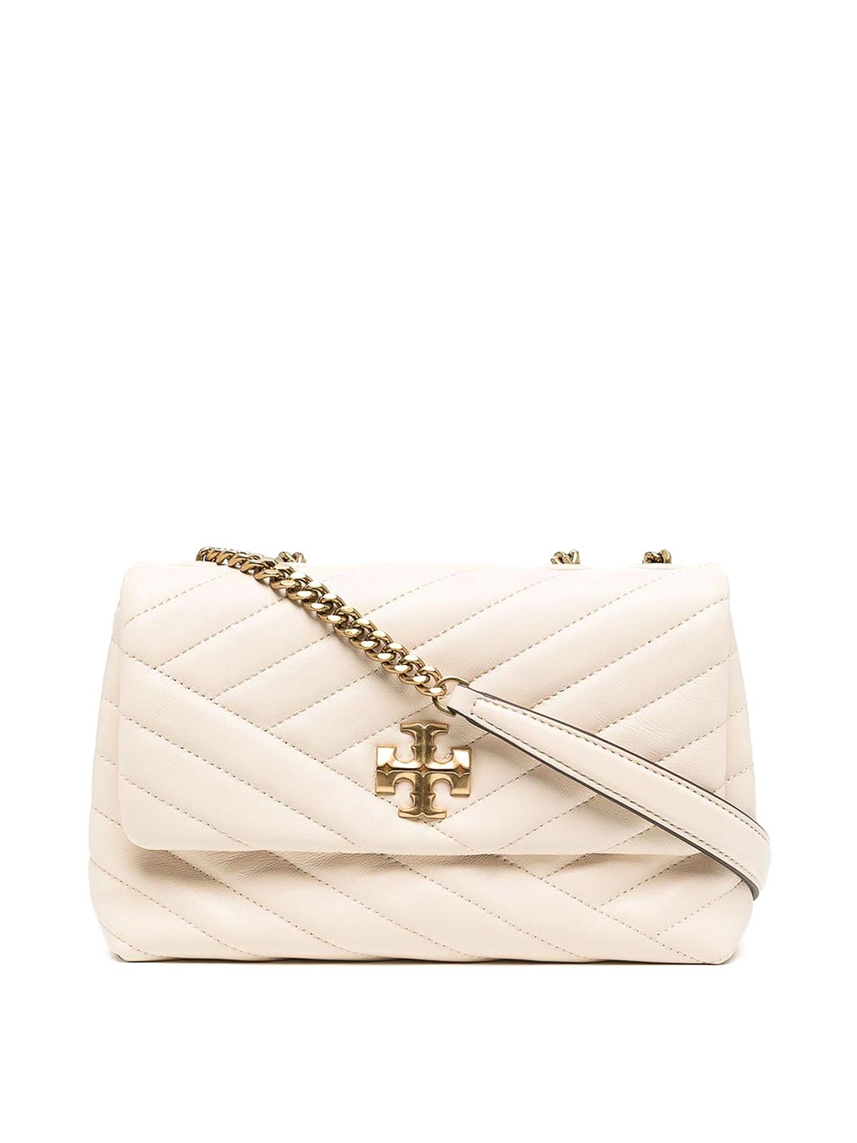 Tory Burch Kira Small Quilted Leather Shoulder Bag In Beis