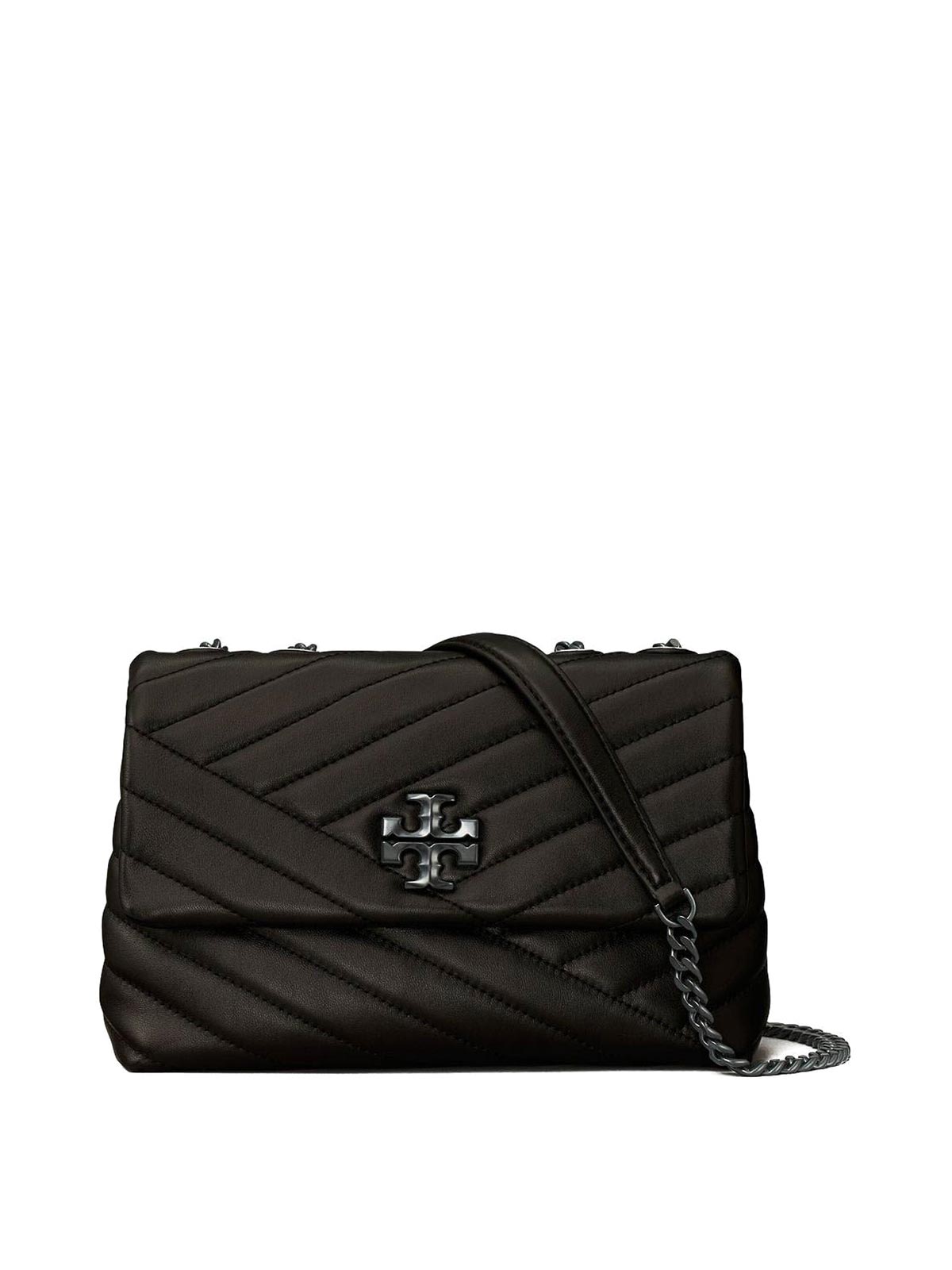 Tory Burch Kira Small Leather Shoulder Bag In Negro