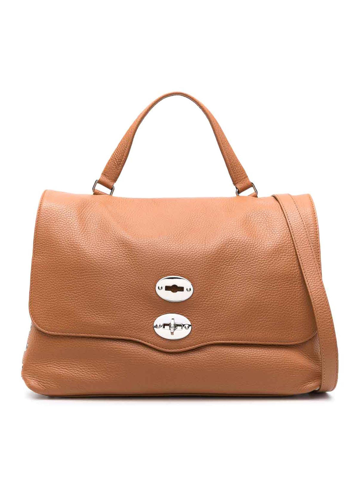 Zanellato Postina M Daily Leather Handbag In Marrón