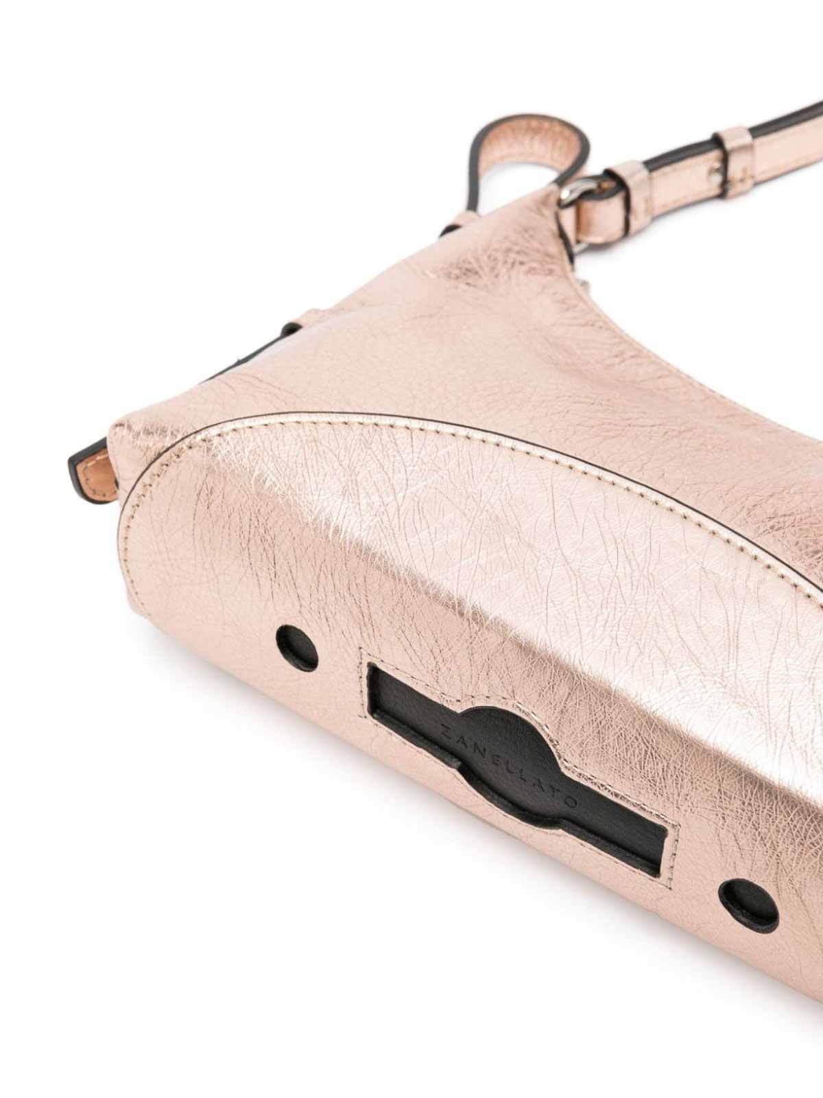 Shop Zanellato Mita Small Leather Shoulder Bag In Nude & Neutrals