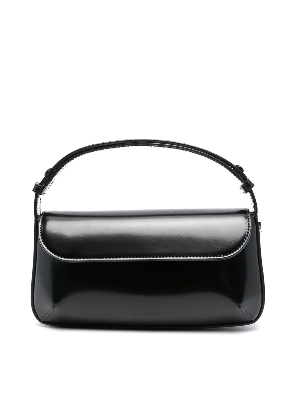 Courreges Sleek leather shoulder bag - Black|423GSA079CR00409999