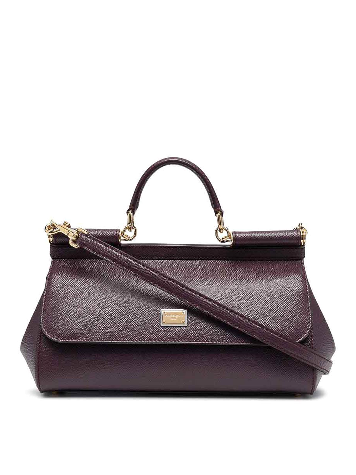 Dolce & Gabbana Sicily Medium Handbag In Púrpura