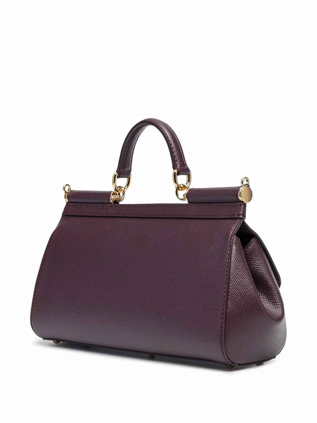 Shop Dolce & Gabbana Sicily Medium Handbag In Púrpura