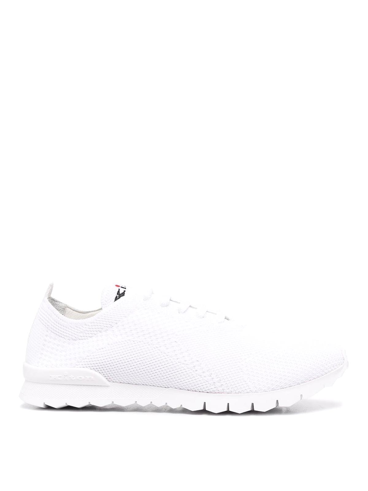 Kiton Low-top Mesh Trainers In Blanco