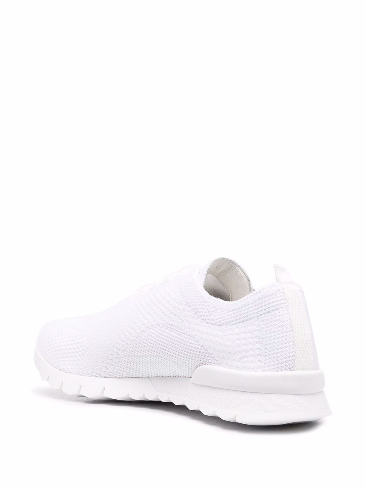 Shop Kiton Low-top Mesh Sneakers In Blanco