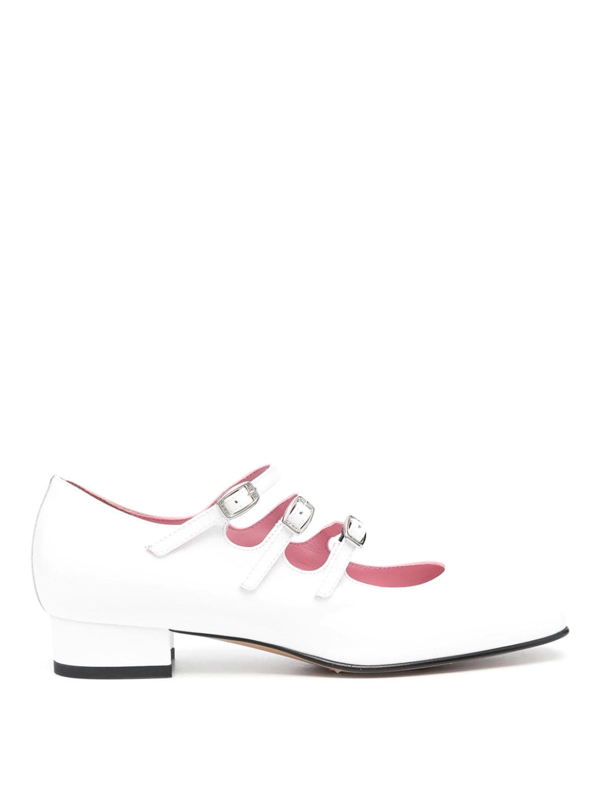 Shop Carel Paris Ariana Patent Leather Ballet Flats In White