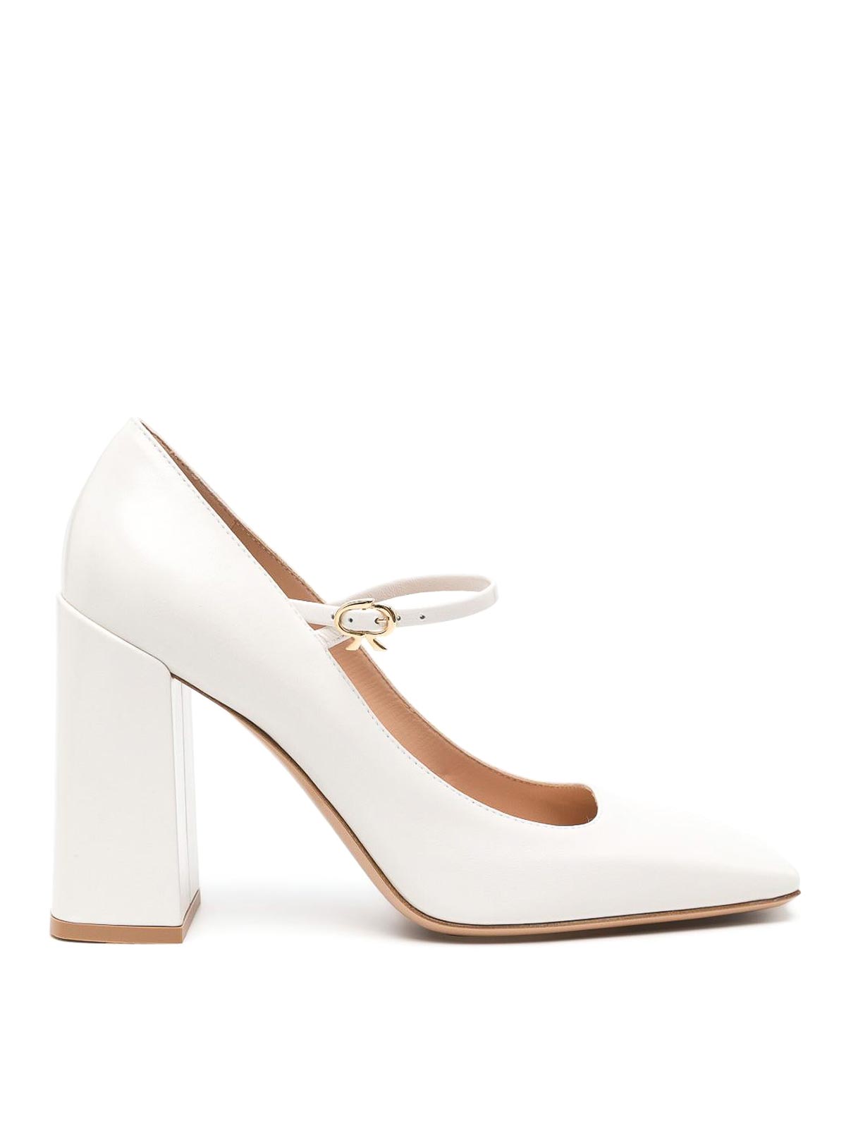 Gianvito Rossi Nuit Leather Pumps In White
