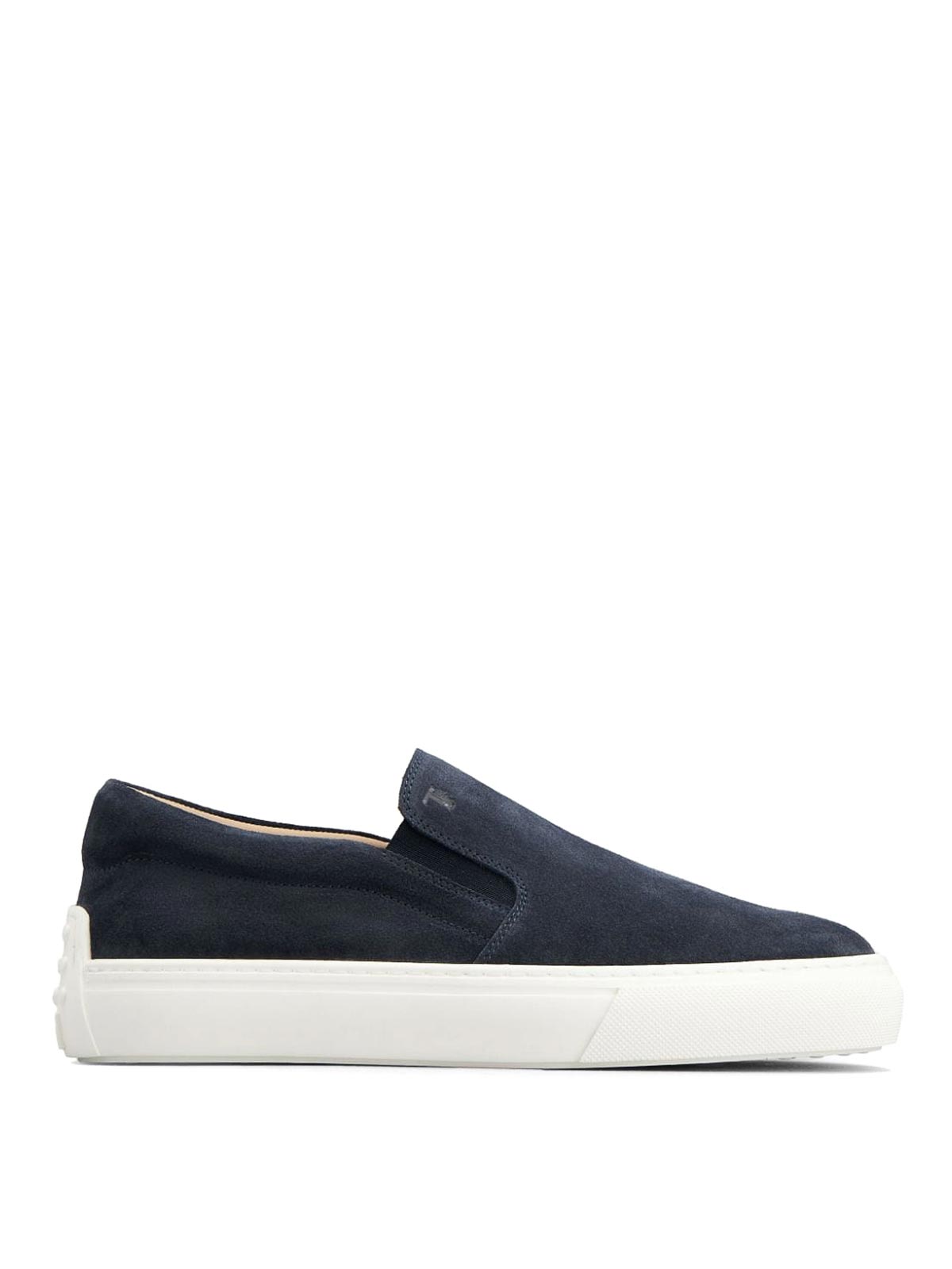 Tod's Suede Slip-on Loafers In Azul