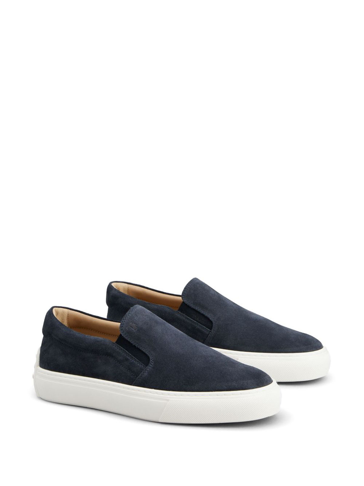 Shop Tod's Suede Slip-on Loafers In Azul